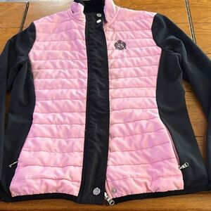 Lauren Ralph Lauren Quilted Pink and Black Utility Jacket